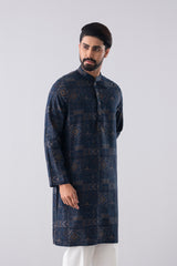 Regular Fit Jacquard Cotton Semi-Formal Panjabi