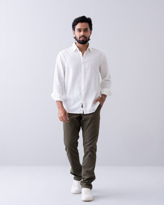 Regular Fit Solid Casual Shirt