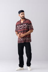 Boxy Fit Printed Casual Shirt