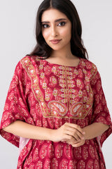 Relaxed Fit Embroidered Ethnic Kurti