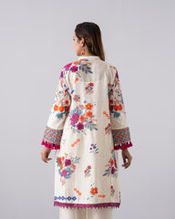 Relaxed Fit Digital Printed Three-Piece Lawn with Chiffon Dupatta