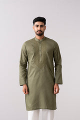 Regular Fit Embroidered Semi-Formal Panjabi