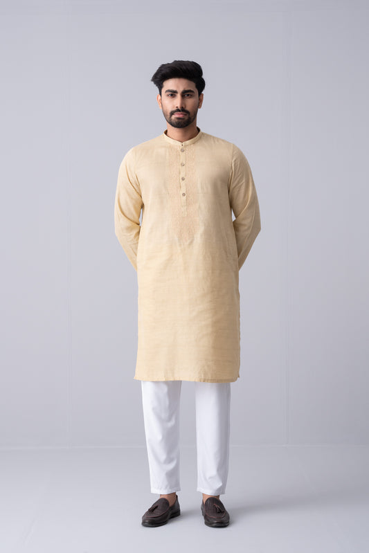 Regular Fit Embroidered Semi-Formal Panjabi