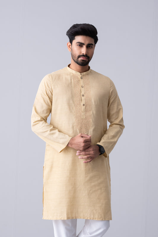 Regular Fit Embroidered Semi-Formal Panjabi