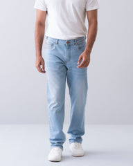 Straight Fit Blue Jeans