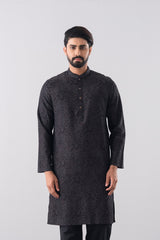 Regular Fit Jacquard Cotton Semi-Formal Panjabi