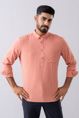 Slim Fit Textured Casual Shirt