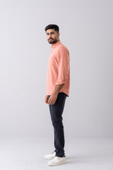 Slim Fit Textured Casual Shirt