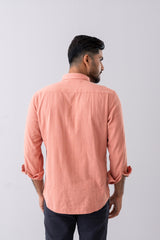 Slim Fit Textured Casual Shirt
