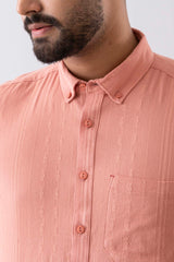 Slim Fit Textured Casual Shirt