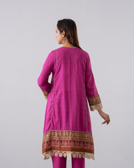 Smart Fit Embroidered Three-Piece Lawn with Chiffon Dupatta