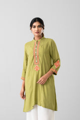 Smart Fit Embroidered Viscose Ethnic Kurti
