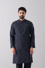 Regular Fit Jacquard Cotton Semi-Formal Panjabi