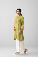 Smart Fit Embroidered Viscose Ethnic Kurti