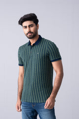Regular Fit Washed Indigo Polo Shirt