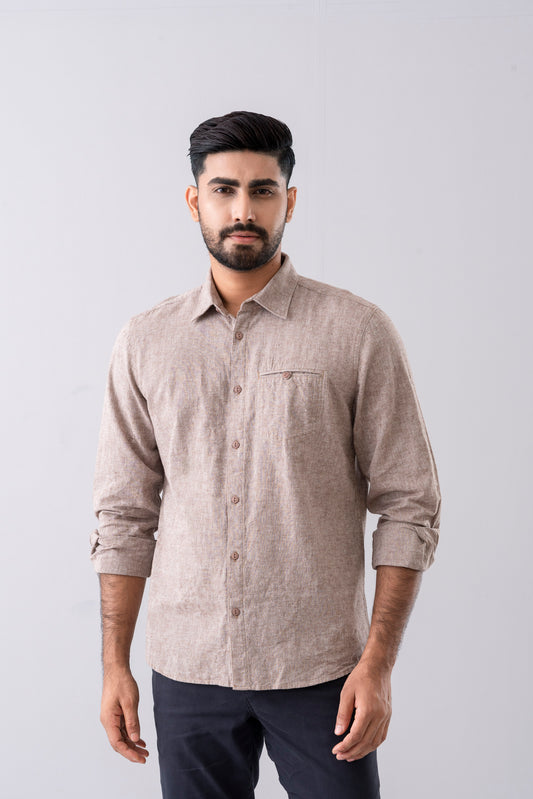 Regular Fit Solid Casual Shirt