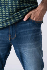 Tapered Fit Indigo Jeans