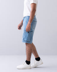 Straight Fit Denim Shorts