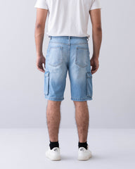 Straight Fit Denim Shorts