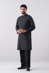 Regular Fit Jacquard Semi-Formal Panjabi