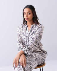 Relaxed Fit Printed Two-Piece Ethnic Set