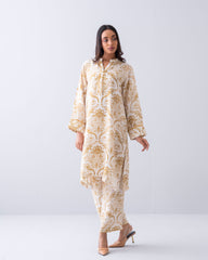 Relaxed Fit Printed Two-Piece Ethnic Set