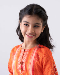 Princess Printed Three-Piece Lawn with Chiffon Dupatta (6-8 Years)