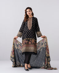 Smart Fit Printed Two-Piece Lawn with Silk Dupatta