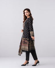 Smart Fit Printed Two-Piece Lawn with Silk Dupatta