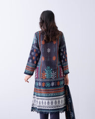 Relaxed Fit Printed Two-Piece Lawn with Chiffon Dupatta