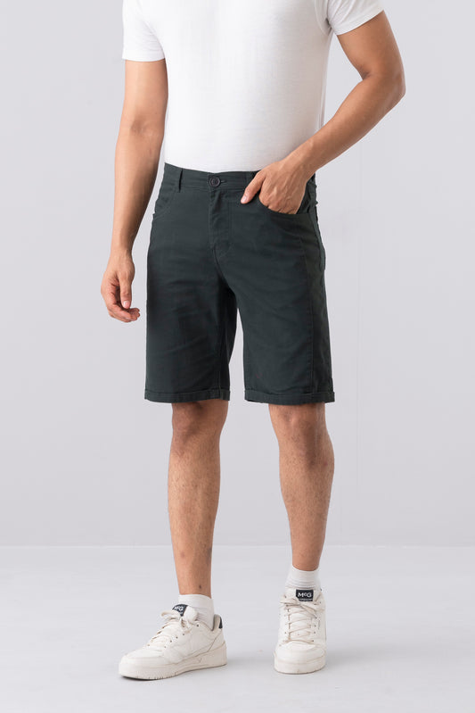 Slim Fit Solid Shorts