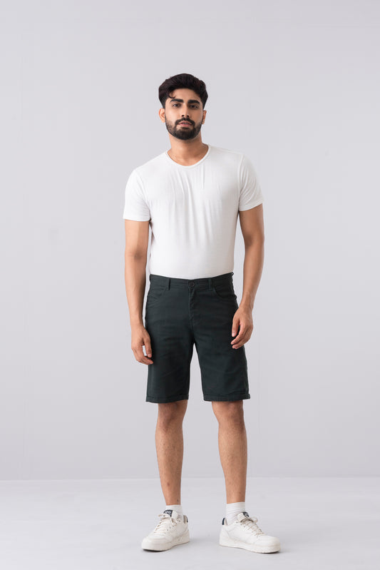 Slim Fit Solid Shorts