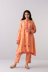 Relaxed Fit Embroidered Two-Piece Ethnic Set