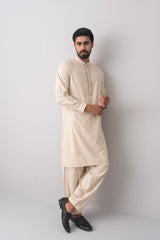 Regular Fit Blended Fabric Formal Kabli Set