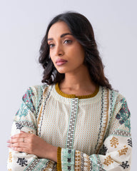 Relaxed Fit Printed Two-Piece Lawn with Chiffon Dupatta