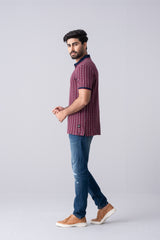 Regular Fit Washed Indigo Polo Shirt
