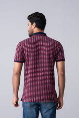 Regular Fit Washed Indigo Polo Shirt