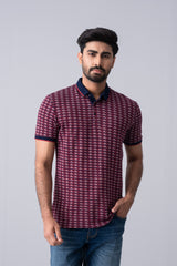 Regular Fit Washed Indigo Polo Shirt