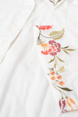 Relaxed Fit Embroidered Viscose Casual Shirt