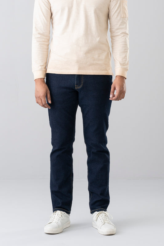 Straight Fit Raw Jeans