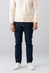 Straight Fit Raw Jeans