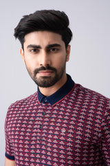 Regular Fit Washed Indigo Polo Shirt