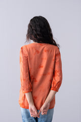 Relaxed Fit Embroidered Knit Top