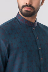 Regular Fit Embroidered Semi-Formal Panjabi