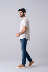 Regular Fit Solid Casual Shirt with Lapel Collar