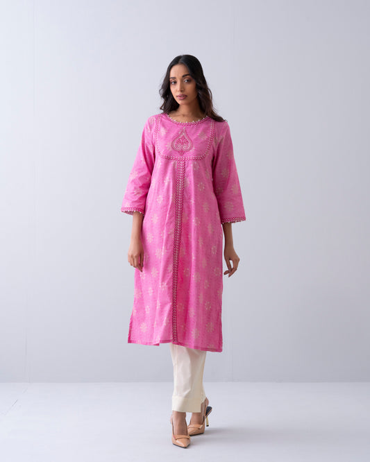 Smart Fit Printed One-Piece Ethnic Kurta