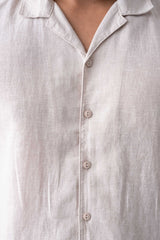 Regular Fit Solid Casual Shirt with Lapel Collar