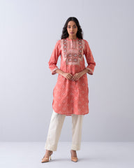 Smart Fit Embroidered One-Piece Ethnic Kurta