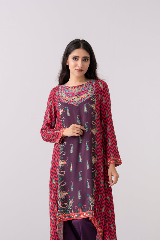 Smart Fit Embroidered Viscose Ethnic Kurta