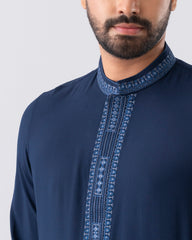 Regular Fit Embroidered Semi-Formal Kabli Set